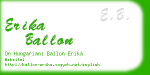 erika ballon business card